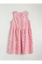 Lcw Kids Pink Bicycle Collar Floral Girl Poplin Dress - 2