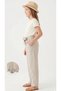 Girl's Linen Trousers Light Beige Color 11/15 Years - 2