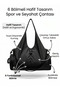 Water Resistant Ultra Lightweight Shoulder Strap Sports and Travel Bag with Shoe Compartment - 2