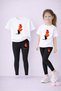 Girl's T-Shirt Leggings Set 100% Cotton Flexible Comfortable Casual Sports Mommy and Daughter Combination