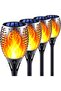 Permande Solar Torch Lights with Flickering Flame