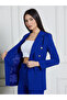 Gold Buttoned Lined Double Breasted Suit - 7