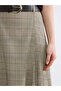 تنورة LCW Vision باللون البيج Beli حزام قطعة منقوش - 3