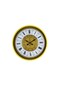 36cm Yellow Patterned Decorative Wall Clock for Office Home Office Gift - 3
