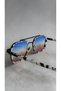 Hexagonal White Checkered Patterned Colored Glass Uv-400 Feature Sunglasses Premium - 5