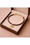 Brown Leather Cord Gold Crown End Choker Necklace - 3