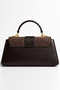 Women's Hand and Shoulder Bag Small Size Stylish Bag with Flap Adjustable Strap Cream White Bitter Coffee - 4