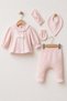 5-Piece Baby Girl Set with Lace Bow Detail – Powder Pink