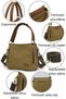 3230 Phaselis Women's Camel Water Resistant Canvas Shoulder Handbag Daily Tote Bag with Multiple Pockets - 4