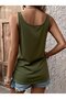 Women's Strappy Wide V-Neck Viscose Blouse - 3