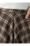 Esvab • Modern & Distinctive Zippered Waist Checked Embroidered Flared Skirt - 3