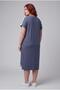 Women's Plus Size Dot Stone Printed Striped Sho Fabric Wide Fit Smoked Dress - 6