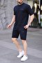 Men's Comfort Fit Comfortable Fit 2-Piece Set T-Shirt and Shorts Tracksuit Set - 3