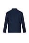 Navy Blue Classic Fit Slim Collar 100% Cotton Long Sleeve Satin Shirt - 3