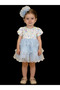 Mai 3 D Appliqué Tulle Dress - Blue