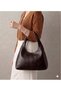 Brown Leather Women's Shopper Shoulder Bag – Soft Form Vintage Model - 3