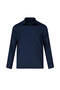 Navy Blue Classic Fit Slim Collar 100% Cotton Long Sleeve Satin Shirt