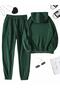 Brown Unisex Hooded Tracksuit Set - 2