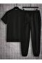 Unisex Printed Tracksuit Set - Jogger Sweatpants Crew Neck T-shirt - 3