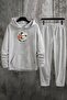Printed Unisex Hooded Tracksuit Set