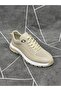 Beige Genuine Leather Orthopedic Sports Shoes