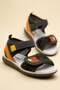 Şirinbebe Orthopedic Boys' Sandals Khaki with Velcro Print on the Front - 3