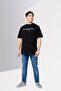 Men Crew Neck Short Sleeve Embroidered Logo T-Shirt, Black - 2