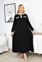 Plus Size Modal Fabric Dress with Ornamental Pocket Detail - 5