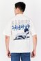 Men Crew Neck Short Sleeve Graphic Print T-Shirt, Off White - 3