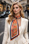 Horse Pattern Crossed Neck Tie Scarf 175X13 cm - 4