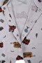 Baby Boy Gray Bus Patterned Cuffed Snap-On Jumpsuit - 3