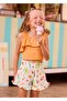 Girl's Shorts Set 4-8 Years Orange