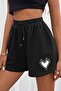 Printed Women's Pocket Shorts Plus Size Black - 2