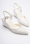 Mi̇ll Geli̇nli̇k Wedding Dress Wedge Heel Women's Shoes Heel Height 8 cm