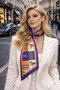 Horse Pattern Crossed Neck Tie Scarf 175X13 cm - 3