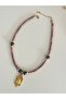 Pink-Green Natural Stone Star-Bee Pendant - 3