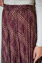 Women's Plaid Pattern Stitching Detailed Side Lace-Up Chiffon Maxi Skirt Plum - 7
