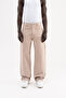 Men's Jacquard Baggy Jean Trousers Mink