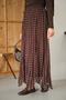 Women's Polka Dot Detail Side Tie Chiffon Skirt Light Brown - 2