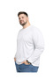 Men's Large Size White Cotton Long Sleeve T-Shirt 3Xl-4Xl-5Xl-6Xl-7Xl-8Xl - 2