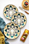Elegant Geometric Patterned (6 Pieces 20 cm) Cake and Dessert Plate |   Sunum Tabak - 2