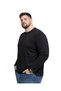 Men's Large Size Black Cotton Long Sleeve T-Shirt 3Xl-4Xl-5Xl-6Xl-7Xl-8Xl - 2