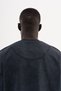 Men's Metal Label Washed Oversize T-Shirt Black - 7