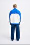 Men's Embroidered Detailed Polo Sweatshirt Ecru-Light Blue - 7