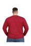 Men's Large Size Burgundy Cotton Long Sleeve T-Shirt 3Xl-4Xl-5Xl-6Xl-7Xl-8Xl - 3
