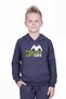 Kangaroo Pocket Hooded Print Detailed Boys' Kangaroo Top - 4