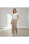 Women's Velvet Fabric Lace-Embellished Trousers Bb2430 - 3