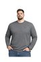 Men's Large Size Anthracite Cotton Long Sleeve T-Shirt 3Xl-4Xl-5Xl-6Xl-7Xl-8Xl