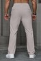 Men's Regular Fit Lycra Stretchy Trousers with Lace-Up Waist, No Knee Area, 4 Season Use - 4