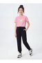 Round Neck T-Shirt Long Sweatpants Print Detailed Girls' Top and Bottom Set - 2
